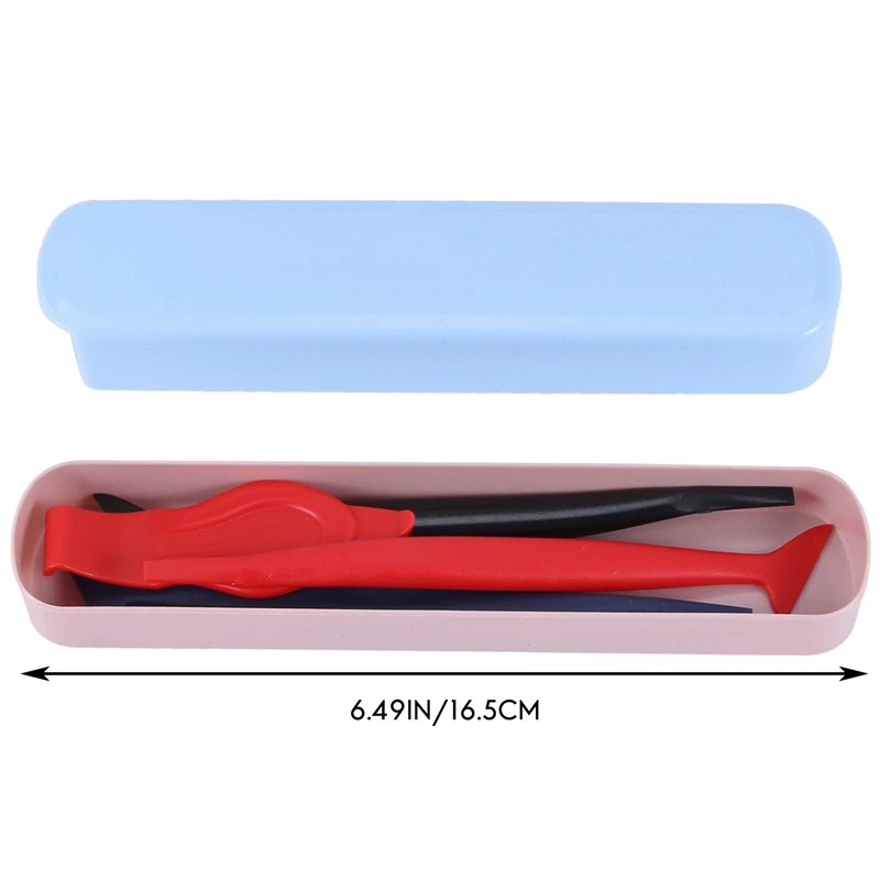 Vehicle Vinyl Application Tool Kit Edged Fold Squeegee Flexible Micro-Squeegee Curved Slot Tint Tool Set Different Hardness For images - 6