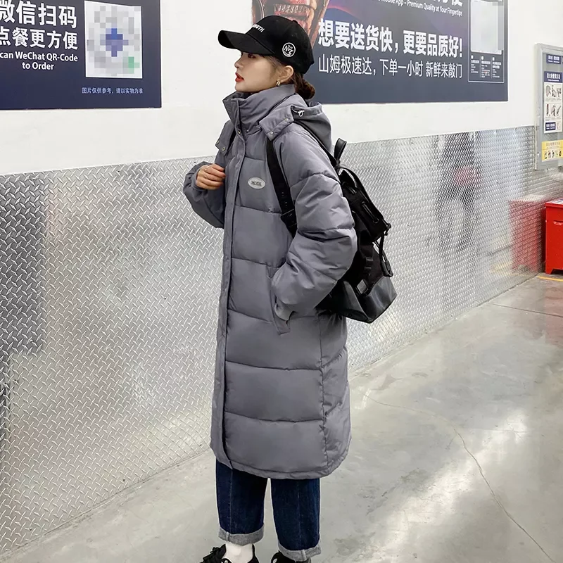 Parkas Women Hooded Cotton Padded Thicken Ladies Casual Winter Jackets Long Sleeve Pockets Casual Outwear for Female