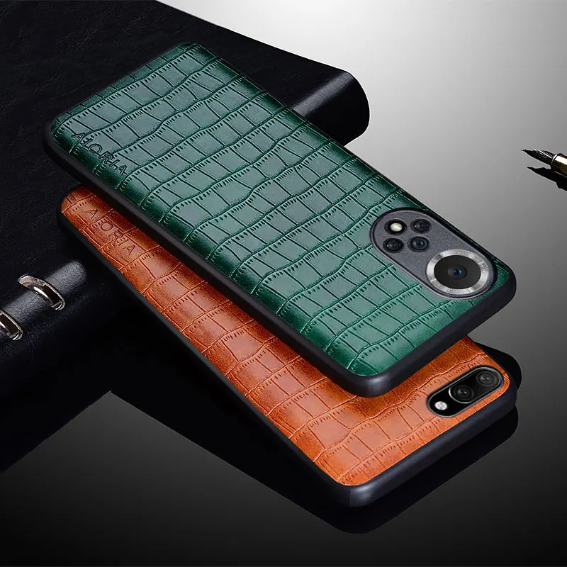 

Premium Crocodile PU Leather Case For Huawei Honor 10i 10 20 Lite 9S 9C 7A 20 50 Pro Y6 2019 Y7 Y6S nova 9 Back Cover