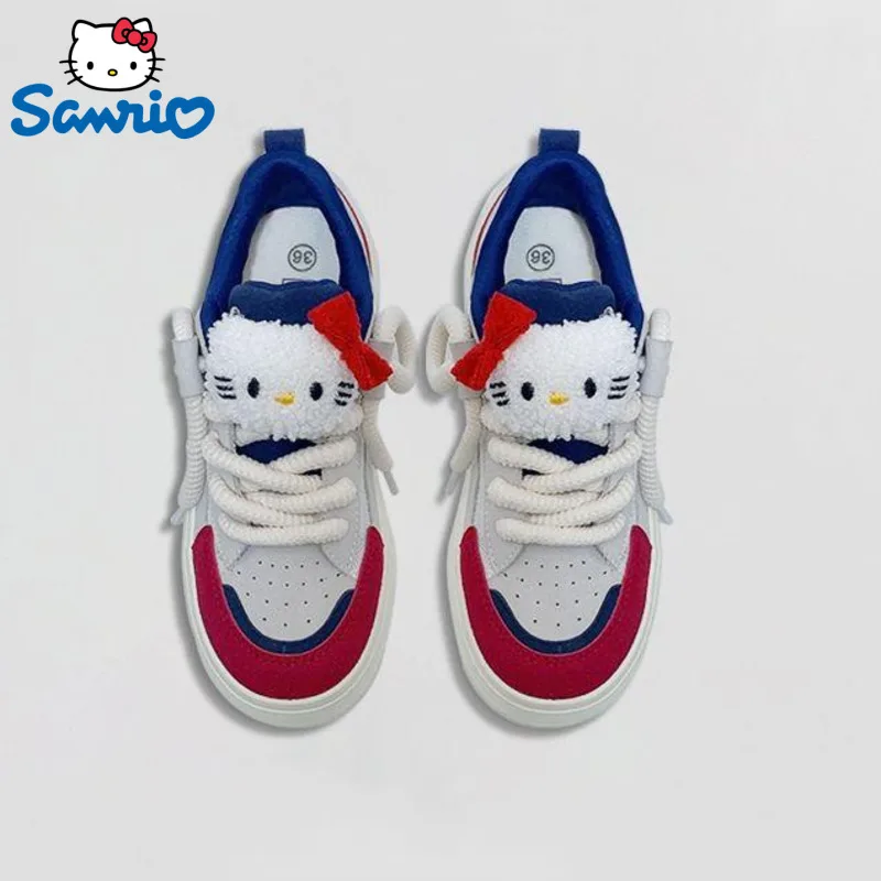 

Женские холщовые сетчатые кроссовки Cinnamoroll Melody с игрушечной кукольной обувью, Симпатичные дышащие студенческие Новые повседневные кроссовки для доски