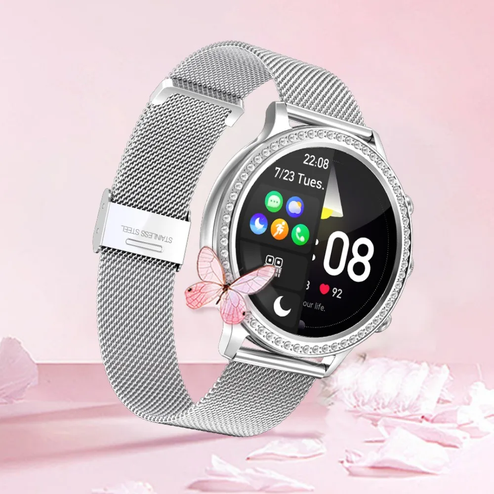 

I70 Fashion Ladies Smart Watch Large Screen BT Call Custom Dial AI Voice Assistant Heart Rate Health Monitoring Women Smartwatch