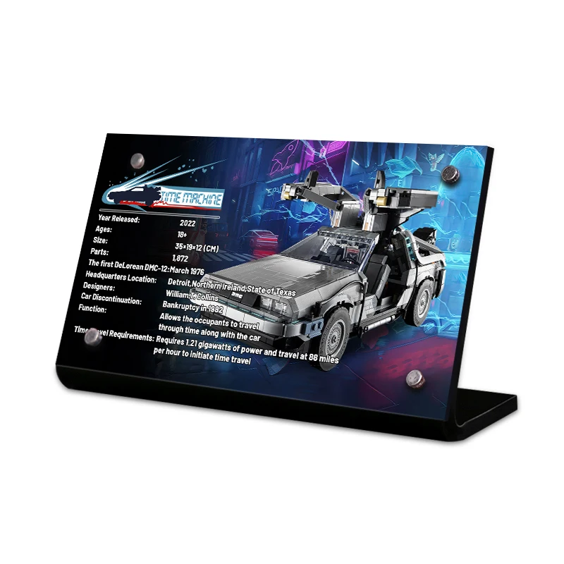 

The Acrylic Display Stand Brand For 10300 Back to the Future Time Creator Expert Building Blocks D IY Bricks Toys Xmas