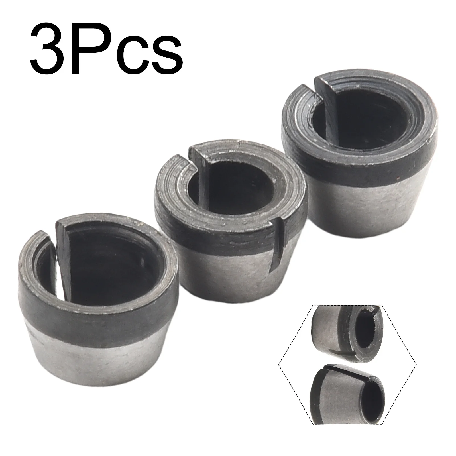 

Collet Chuck High Precision Adapter Engraving Trimming Machine Electric Router 3-piece Set Of Trimming Chucks Power Tools