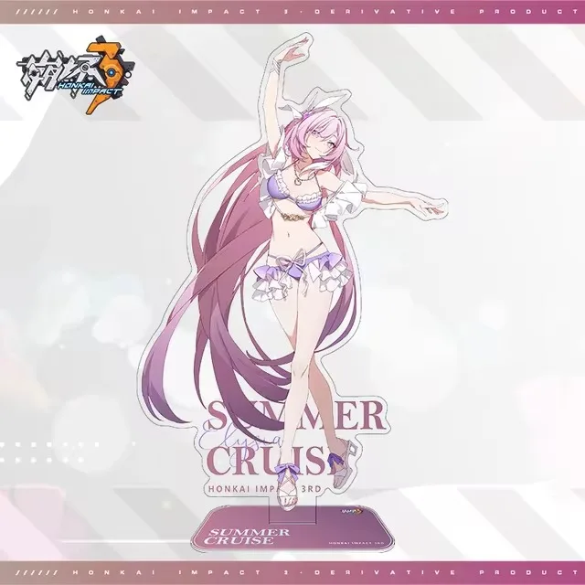 Игра Honkai 3rd Cosplay фигурка на акриловой подставке летний Круизный стенд Misteln Elysia Kiana