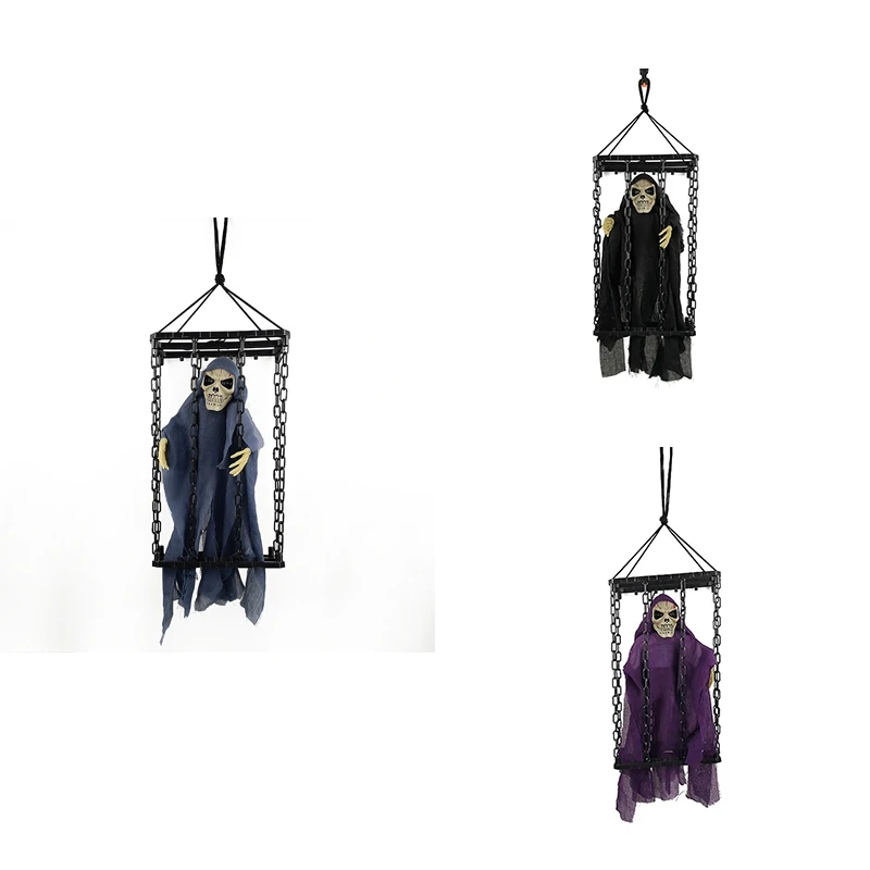 Хэллоуин наружное украшение призмы скелет анимированный орнамент с подсветкой