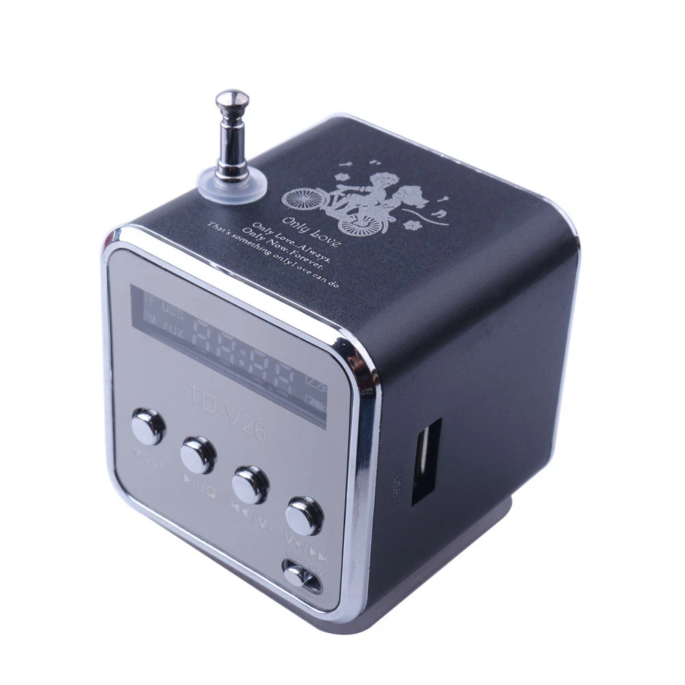 

Mini Speaker Portable Digital Radio FM Receiver MP3 Player LCD soundbar Micro SD TF Music Stereo Loudspeaker for Laptop