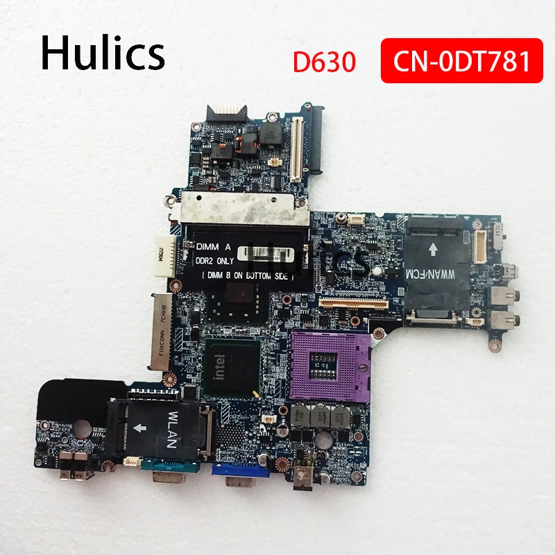 Материнская плата для ноутбука Hulics б/у системная DELL Latitude D630 CN-0DT781 DDR2 0DT781 DT781 -