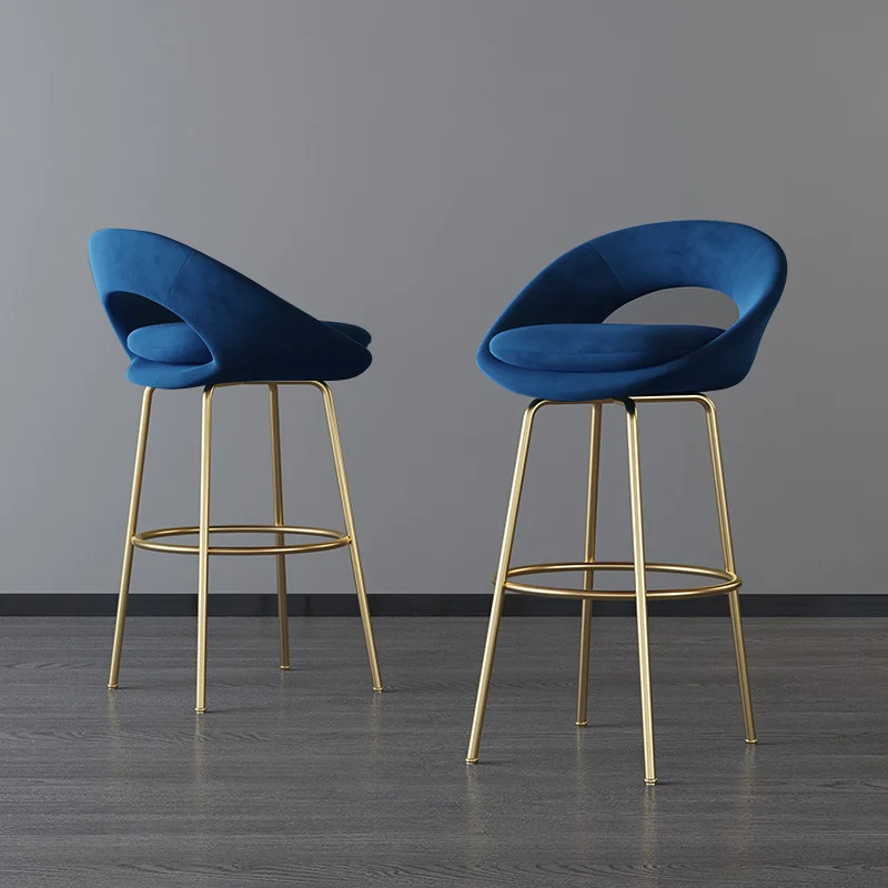 

Высокие стулья для кухни, современные дизайнерские стулья, спинка для отдыха, обеденные стулья из бархата, высокоэластичная губка