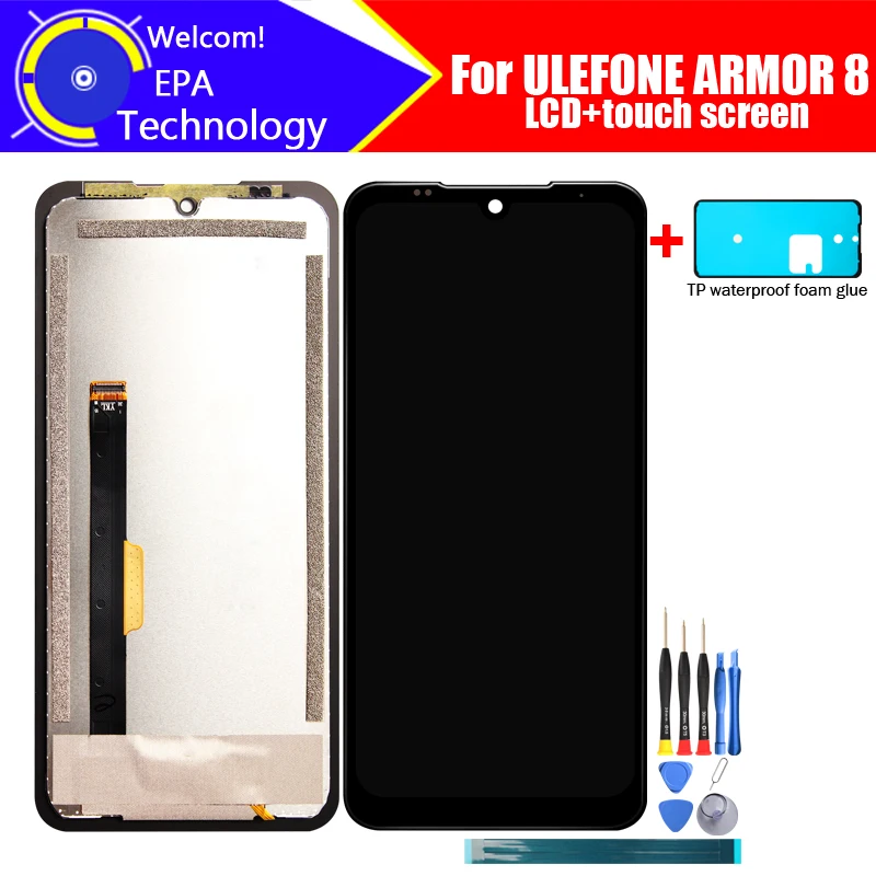 6.1 inch ULEFONE ARMOR 8 LCD Display+Touch Screen Digitizer Assembly 100% Original New LCD+Touch Digitizer for ARMOR 8+Tools