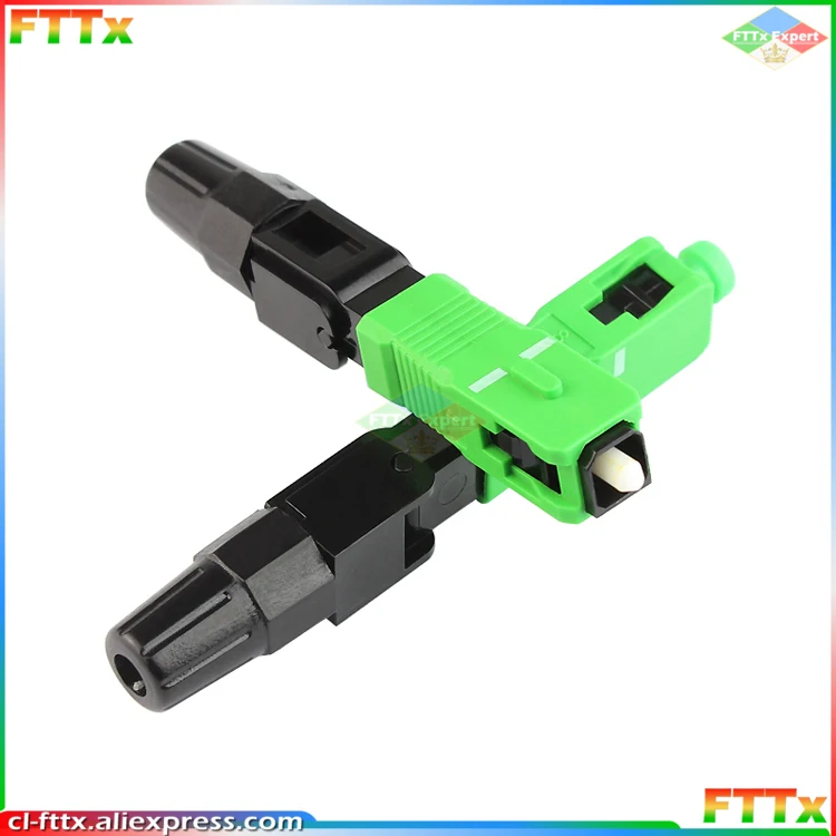 FTTH SC APC Fiber Optic Fast Connector Single Mode Fiber Optic Adapter Fiber Quick Connector Field Assembly