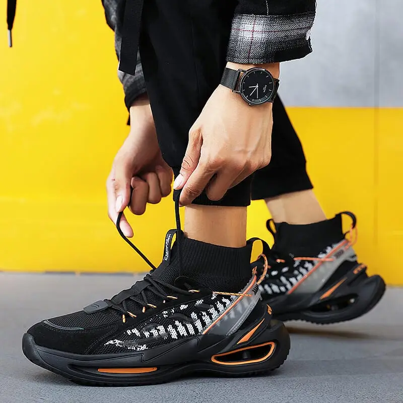 

boot Summer sneakers fashio Running sneakers sock trainers black sport man sneakers sports for men walking