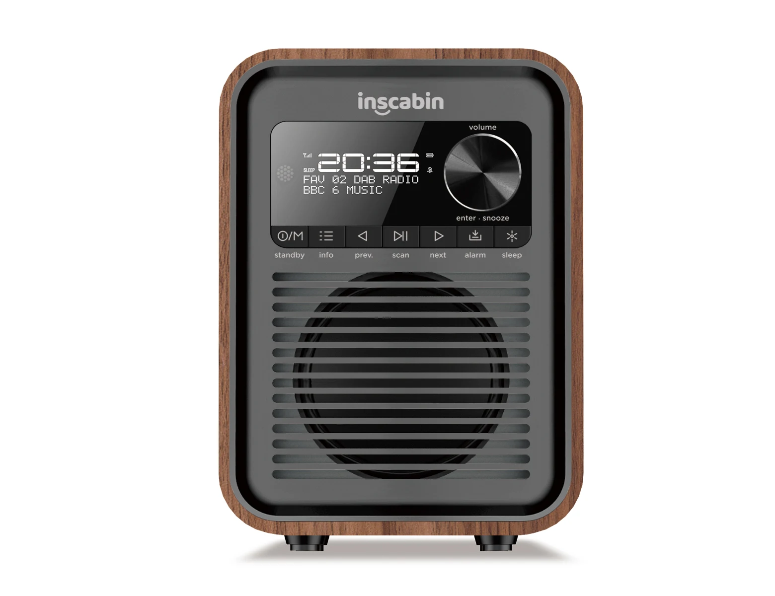 Портативный беспроводной динамик Inscabin D6 DAB с Bluetooth FM-радио/красивый