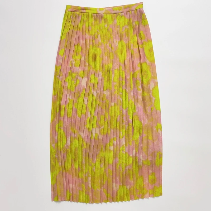 

2023 Summer New Tie-dye Pleated Casual Ladies Mid-length Skirt