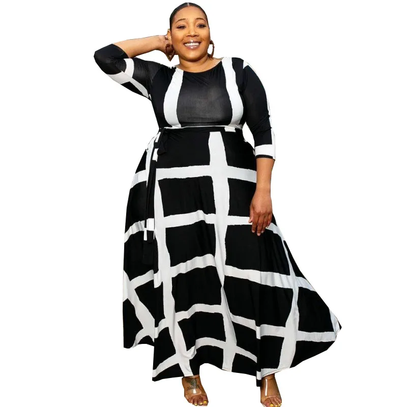 

Robes African Long Dress Women Traditional Half Sleeve High Waist Ropa Mujer Summer New Print Streetwear Dashiki African Dresses