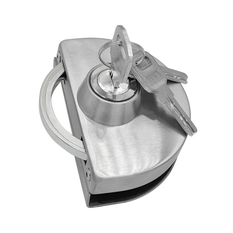 

Frameless Glass Door Lock With for KEY Sliding for LATCH Hotel Apartment Glass D Dropship