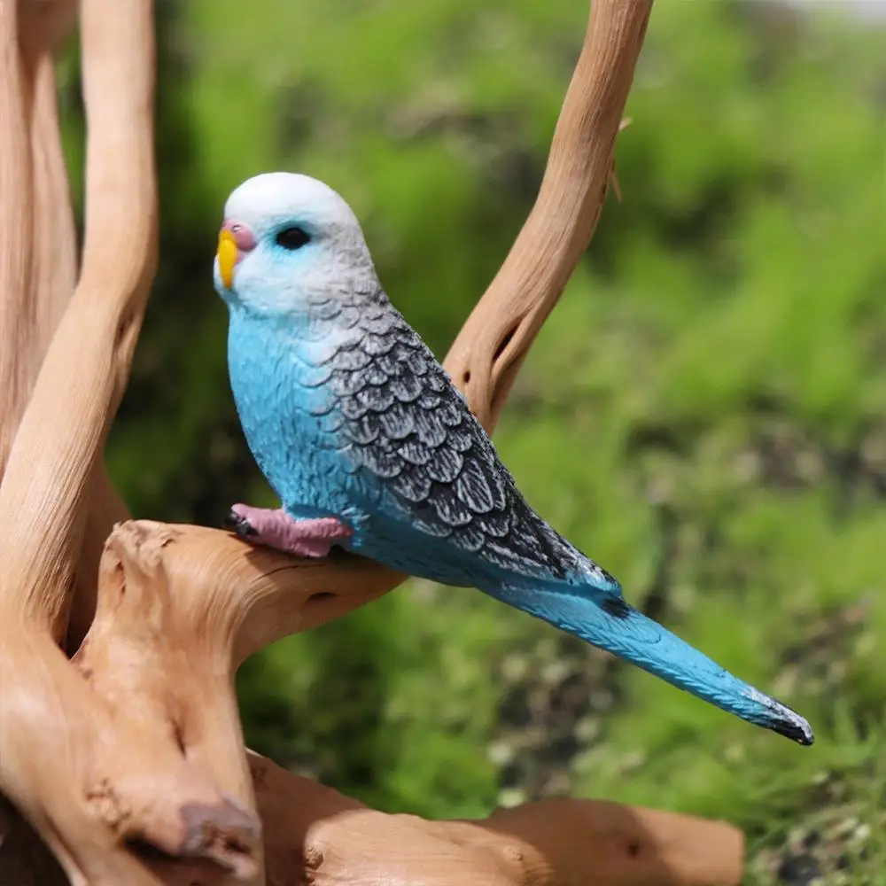 Миниатюры скульптуры животных имитация попугая пластиковые развивающие фигурки