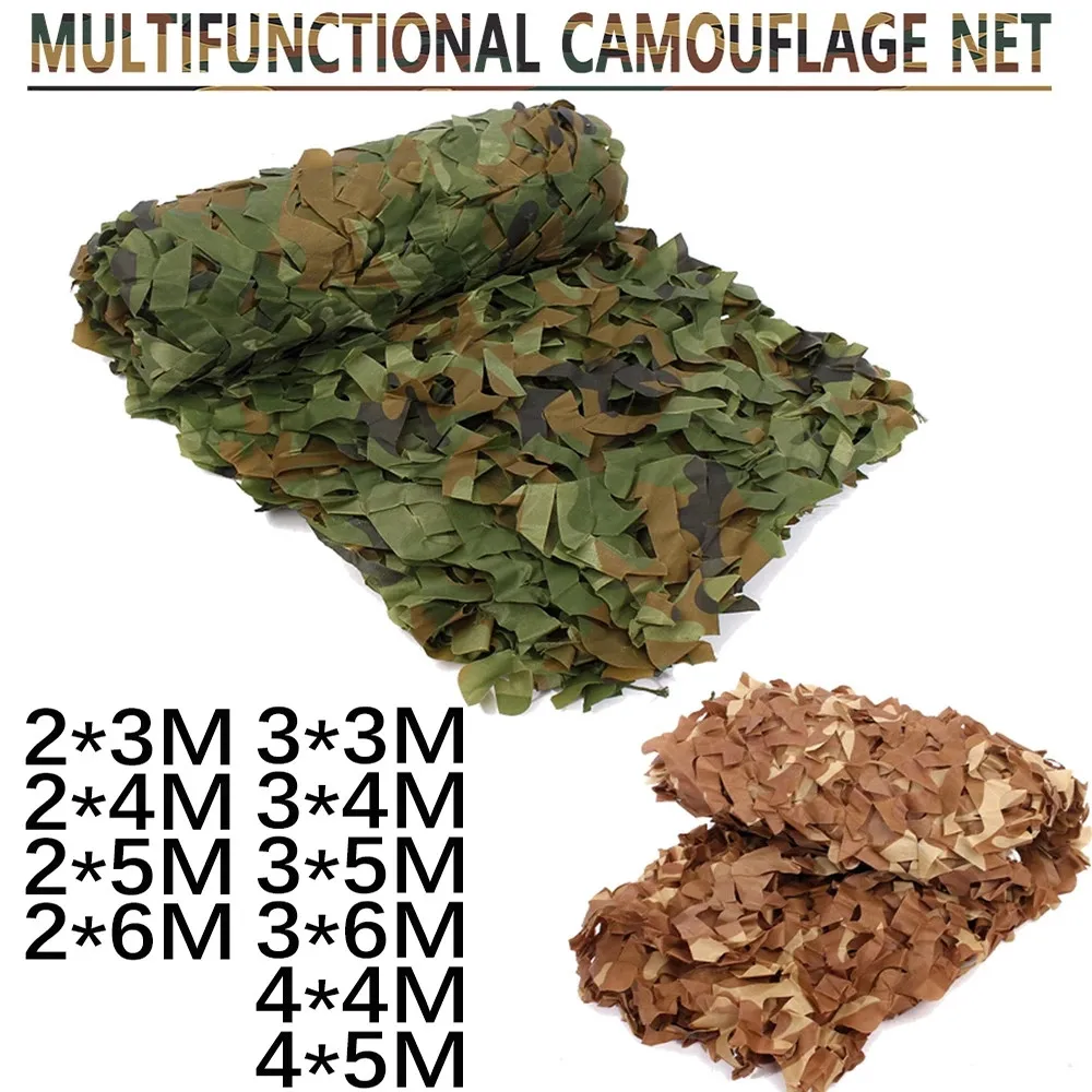 

Camouflage Nets Military Army Training Tent Shade Outdoor Camping Hunting Shelter Hide Netting Car Covers Garden Bar Decoration