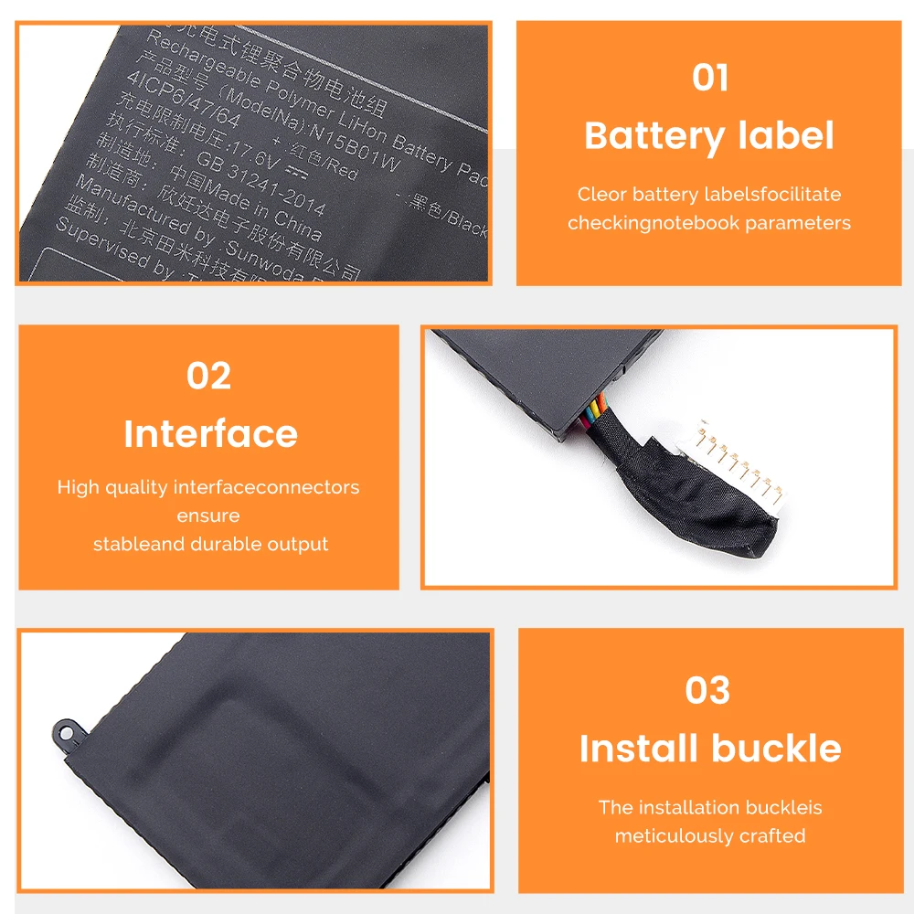 Аккумулятор N15B01W для Xiaomi Mi Ruby 15 6 дюйма Timi TM1703 TM1709 TM1802-AD/N/C серии N15BO1W 4 в Вт/ч