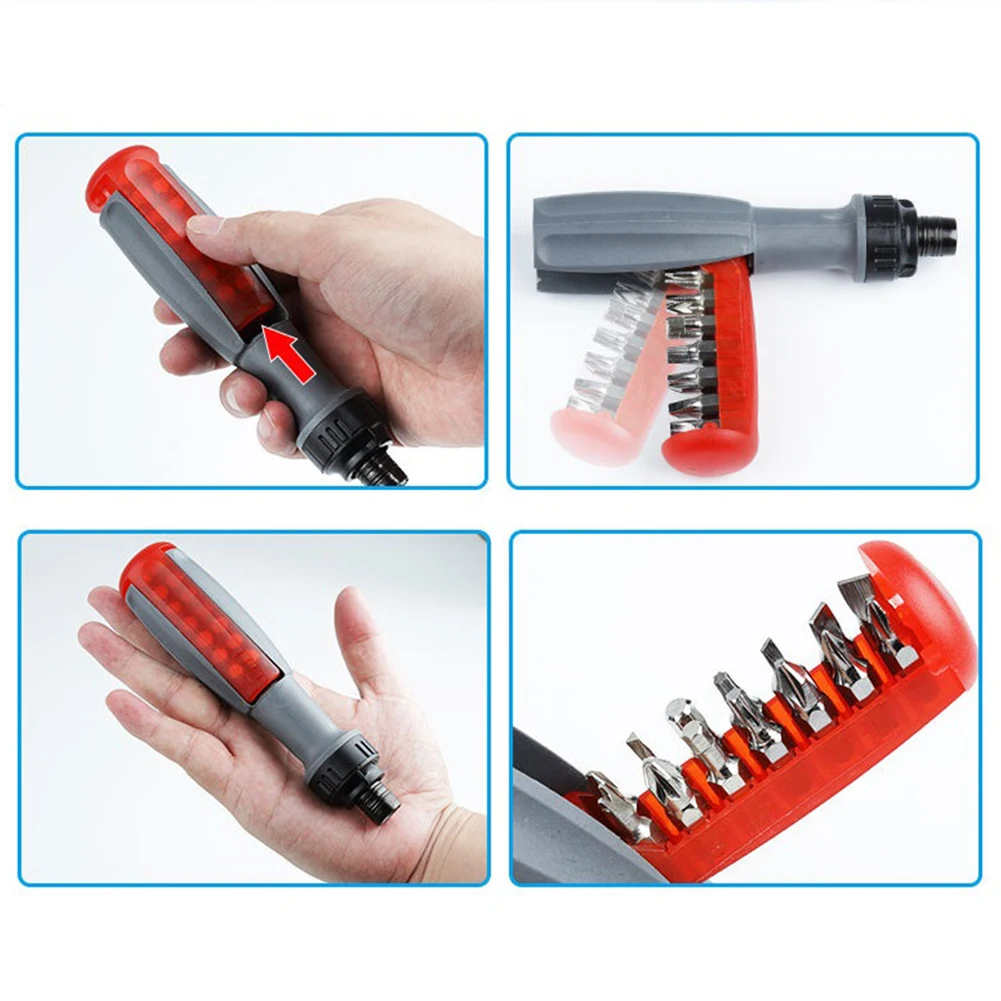 

Sturdy & Durable Precision Ratchet Screwdriver Set 15 Piece Combo with 14 Universal Bits Suitable for Home Repairs