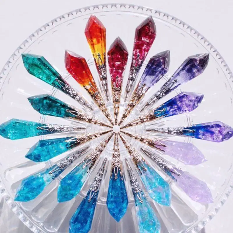 

Q81D 1 Set Crystal Epoxy Resin Mold Pendulum Casting Silicone Mould Handmade DIY Crafts Earring Necklace Pendant Jewelry Making