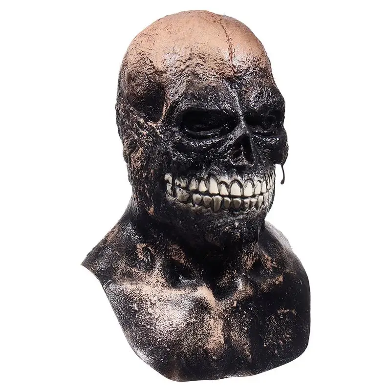 

Страшный капюшон в виде черепа на Хэллоуин, чехол в виде черепа на всю голову с ужасным Ротом, страшный головной убор на Хэллоуин, реалистичн...