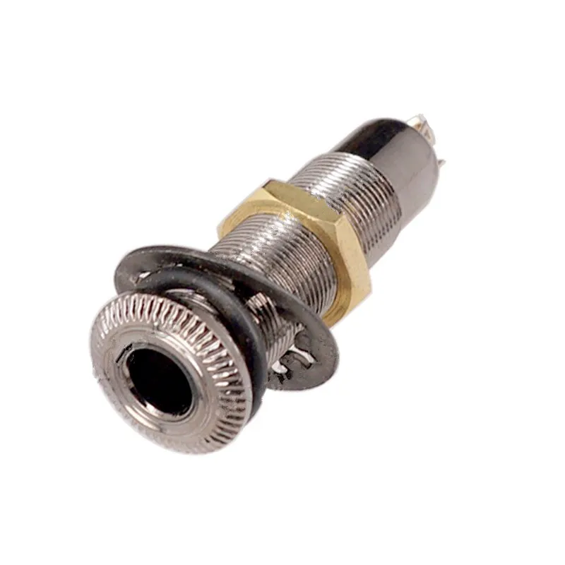 

Brass Threaded Cylinder 6.35mm 1/4" Guitar Jack Output Input Plug Socket For Bass Guitar Gun Color Guitar Accessories