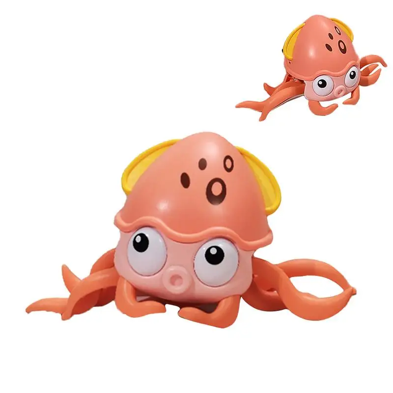 

Baby Bath Toys Octopus Baby Bath Toys Movable Pet Octopus Bathtub Toy With Music And LED Light Crawling Rally Walking Toys Cute