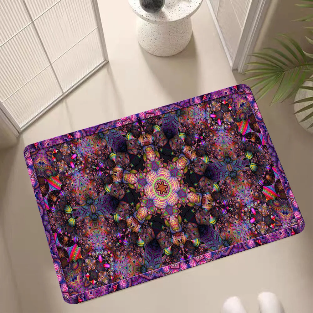 

Starry Sky Pattern Kitchen Carpet Non Slip Nordic Style Starry Sky Pattern Bathroom Floor Dust Proof Washroom Floor Mat