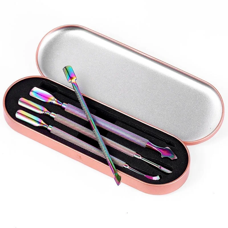 

Professional 6pcs Nail Care Tools Set Private Label Dead Skin Pliers Multi Color Stainless Steel Cuticle Pusher Kit nail kit