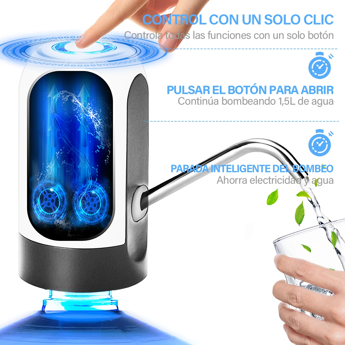 Насос для бутылки с водой автоматический Электрический дозатор воды USB-зарядкой