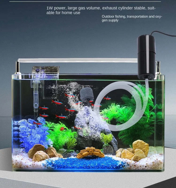 

5v 1W Aquarium Oxygen Air Pump Fish Tank USB Ultra Quiet Air Compressor Aerator Portable Mini Oxygenator Aquarium Accessories