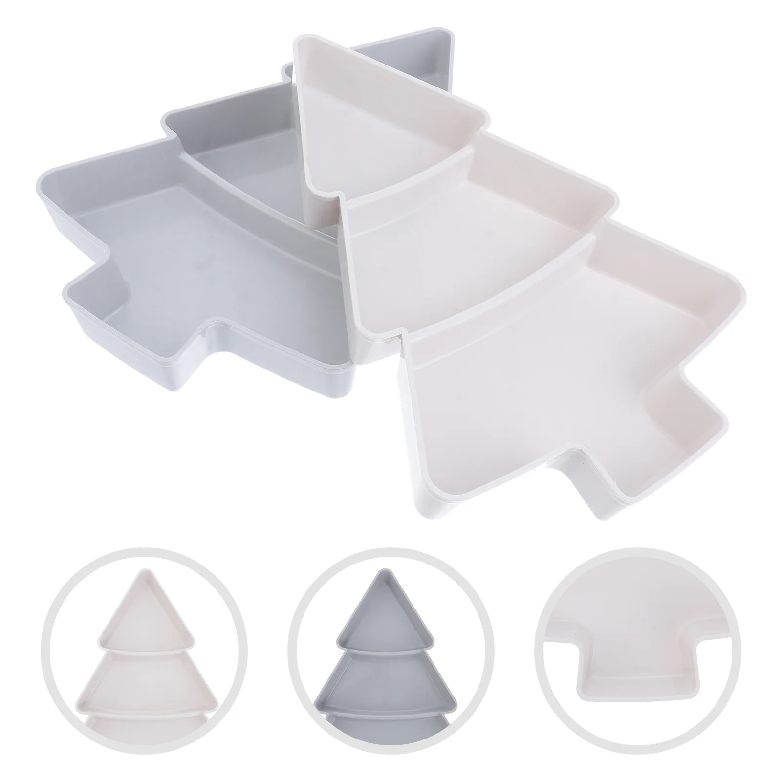 

2pcs Dish Trays Practical Adorable Snacks Trays Fruit Trays Snack Cookie for Office