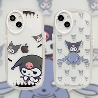 kuromi phone case for iphone 13 pro max 12 11 pro max 7 8 xr x xs max se 2020 phone cover silicong anti fall coque shell