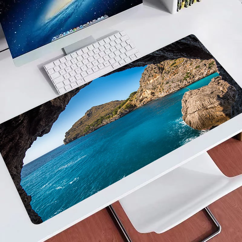 

Cave Sea View Large Mouse Mat Mousepads Gamer Anime Gaming Keyboards Desk Pad Speed Carpet Mousepad Hot Pc Mouse Pad Deskmat
