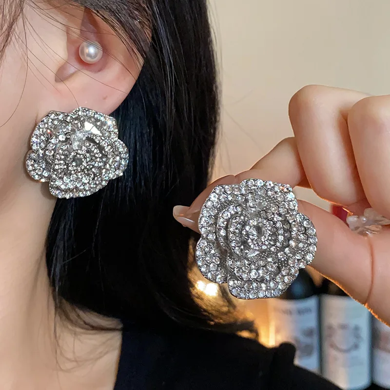 Женские Геометрические серьги в виде цветка модные темпераментные до ключиц