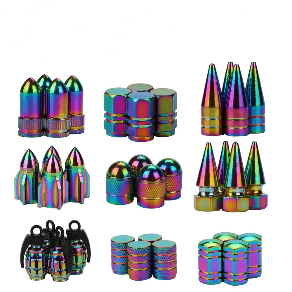 

4PCS Grenade Shape tire Valve Caps for Car Motorcycle Bike Durable Bicycle Fixie MTB Wheel Rim Tyre Stem Air Caps Dust Cover