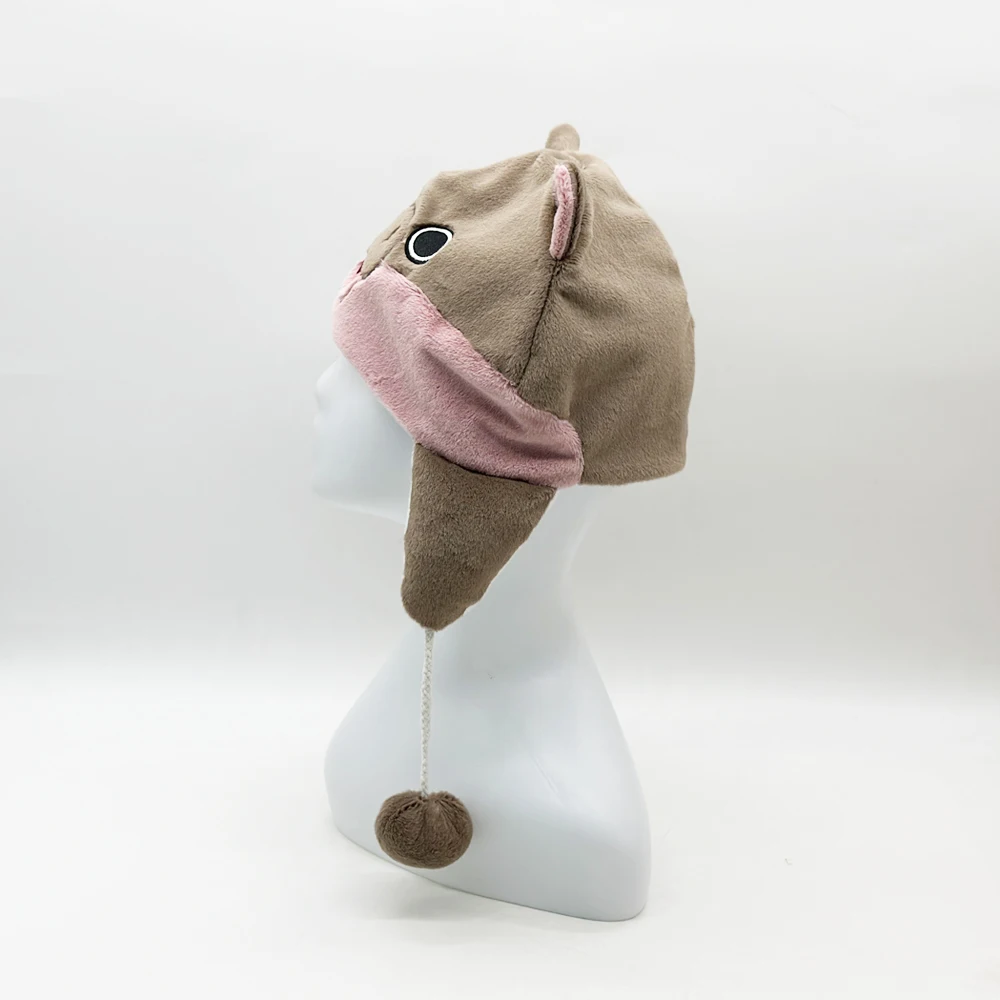 Рождественский стиль Moo Deng Бегемот Плюшевая прыгающая свинья в рождественской