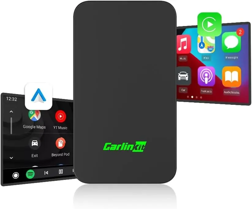 Carlinkit 5 2air Wireless CarPlay Android Auto Box 2 в 1 Адаптер 2-канальный Work Waze Spotify 8 ГГц WiFi BT5.0 Siri GPS