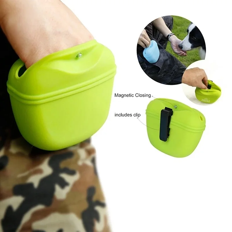 

Silicone Pet Treat Bag Pet Portable Dog Training Waist Bags Outdoor Feed Storage Pouch Food Reward Waist Bags