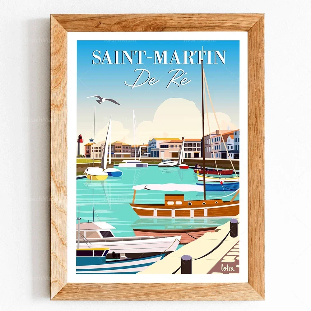 Дорожный Постер Montagne Pyrenees La Rochelle Charante-Mer Islands Пляжный Декор Печать На Холсте Без