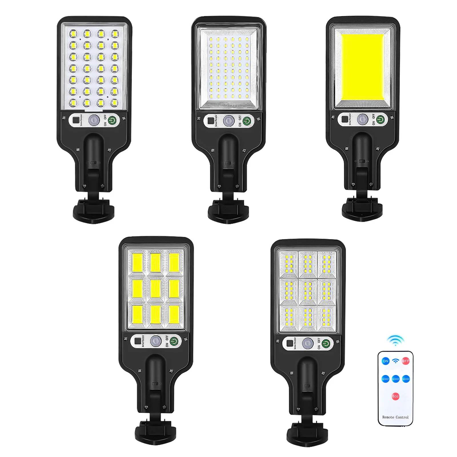 

Solar Outdoor Light with Remote Control Motion Sensor Street Security Lamp IP65 Waterproof 800mAh Lighting for Patio Courtyard