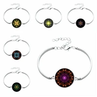 gothic fashion mandala collection 20mm glass cabochon magic figure women bracelet gift jewelry