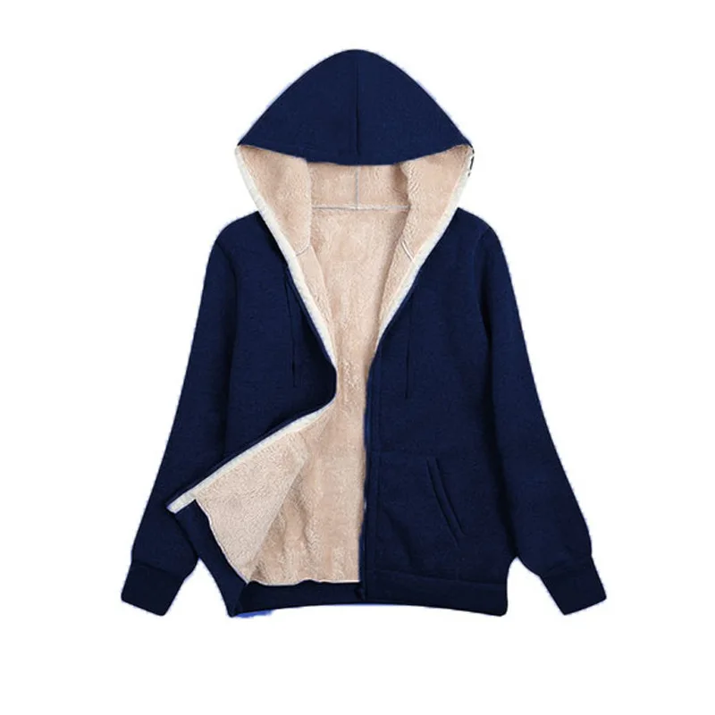 Women's Clothes 2022 Spring Plush Coat Woolen Hooded Sweater Women's Top Casual Sport Warm Lamb Fur Jackets Casual top