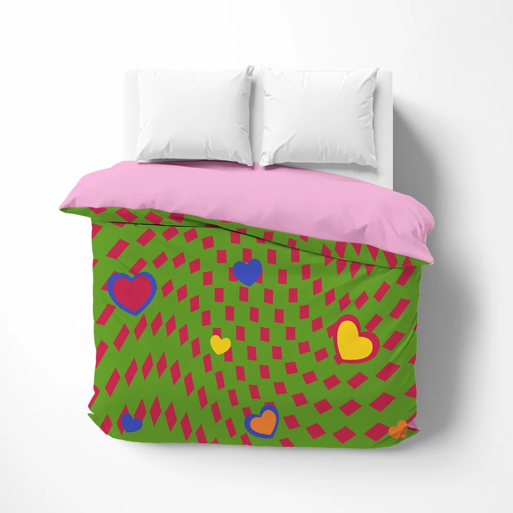 

1Pc Luxury Duvet cover Quilt Cover Blanket/Comfortable Case Bedding 140x200 150x200 135x200 Customized size geometry green
