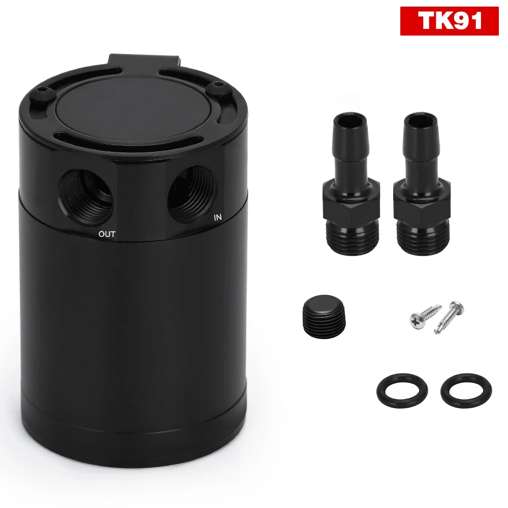 

УНИВЕРСАЛЬНЫЙ маслоуловитель, компактный, с двумя портами, алюминиевый резервуар, масляный бак, топливный бак, части, два отверстия, Воздухопроницаемый чайник TK91