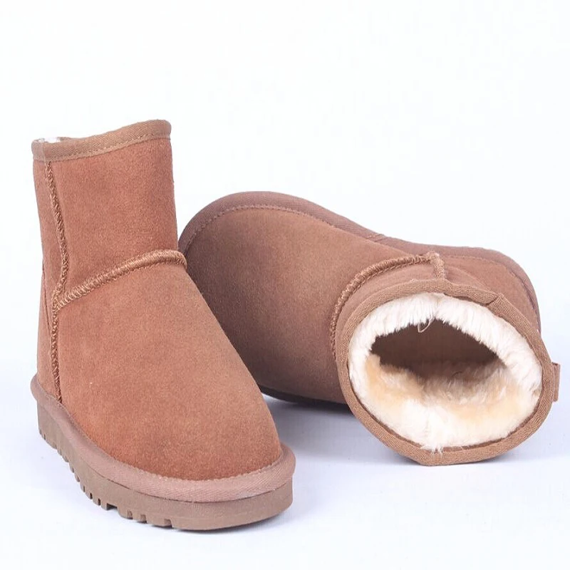 

mujer ugs botas Australia Women Snow Boots 100% Genuine Cowhide Leather Ankle Boots Warm Winter Boots Woman Boots Shoes