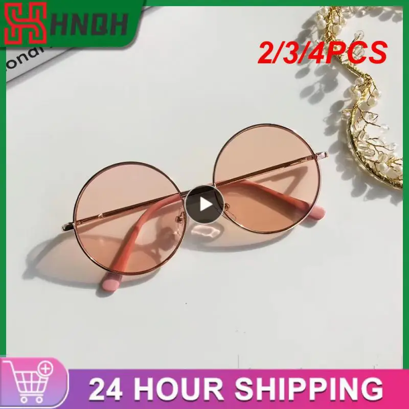 

2/3/4PCS Personality Round Frame Children Sunglsses For Baby Metal Eyewear Vintage Kid Sun Glasses Gafas De Sol Mujer Uv-anti