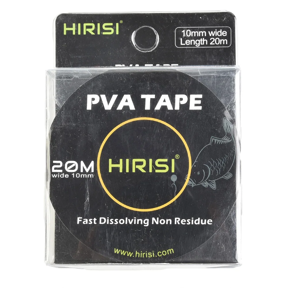 

Durable PVA Tape Dissolving Tape 10mm/0.39inch 10mmX25m 25m Black Fast Water Dissolving Fishing Terminal Tackle