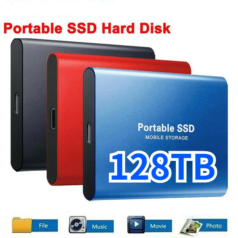 

High-speed M.2 SSD 2TB External Solid Hard Drive 16TB USB3.1 SATA SSD Portable SSD 32TB 64TB 128TB Hard Disk for Laptop Notebook