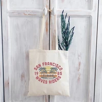 san francisco vacation bag beach vacation canvas bag coconut trees canvas tote bag hawaii shopping bag beach bag l